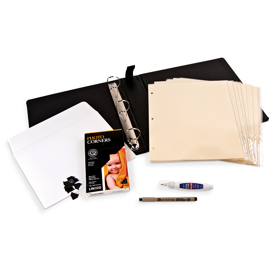 Gaylord Archival® 1 1/2" D-Ring Photo Album Kit