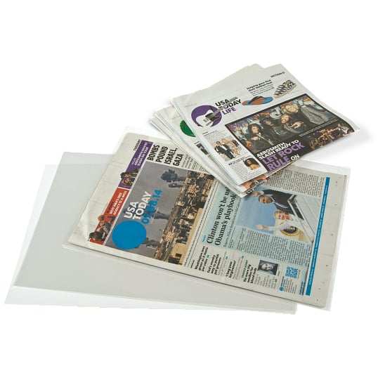 Gaylord Archival® 3 mil Archival Polyester Newspaper Sleeves 