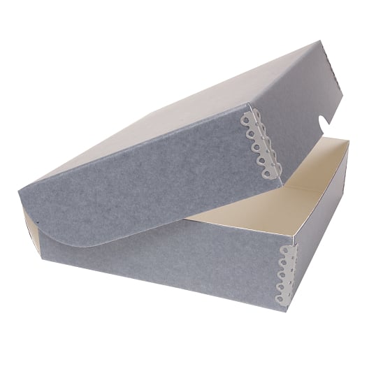 Gaylord Archival® Blue/Grey Barrier Board Clamshell Box